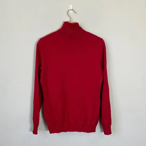 Lauren Ralph Lauren Turtleneck Knit Pullover Sweater Women's Large Red Preppy - Picture 3 of 12